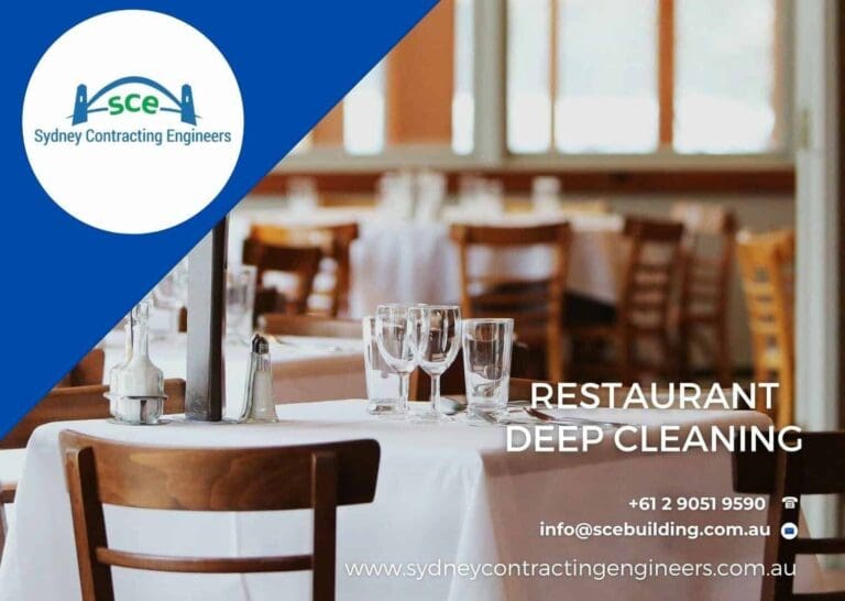 Restaurant Deep Cleaning Services Sydney Contracting Engineers SCE Corp