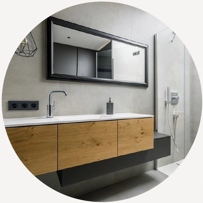 Bathroom cabinetry, storage and vanity installation