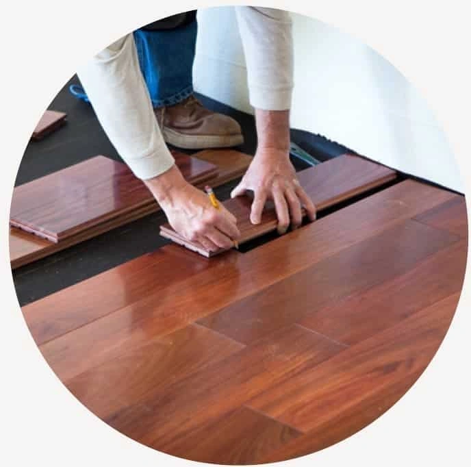 Kitchen flooring installation and adjoining finish coordination