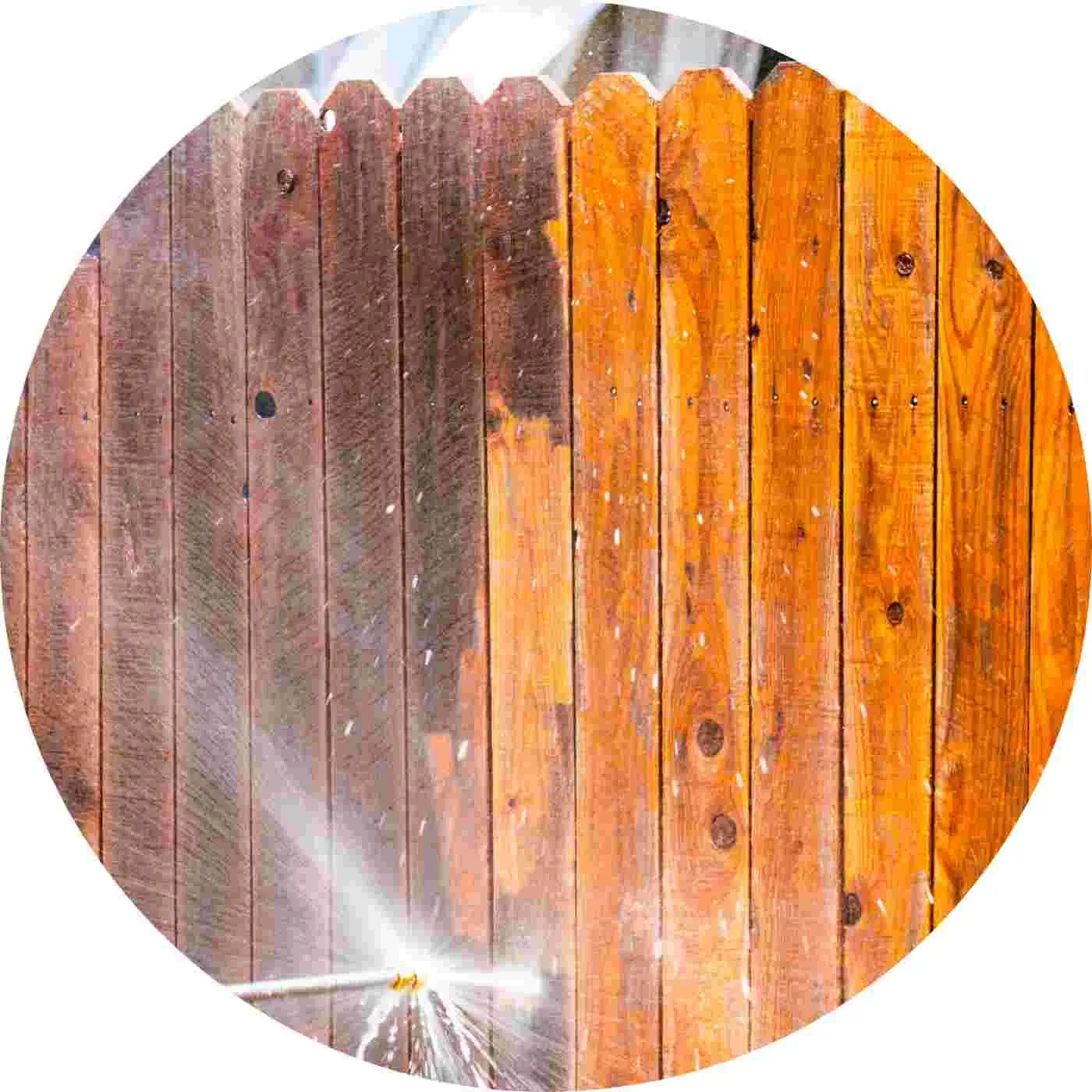Pressure washing an exterior surface before painting