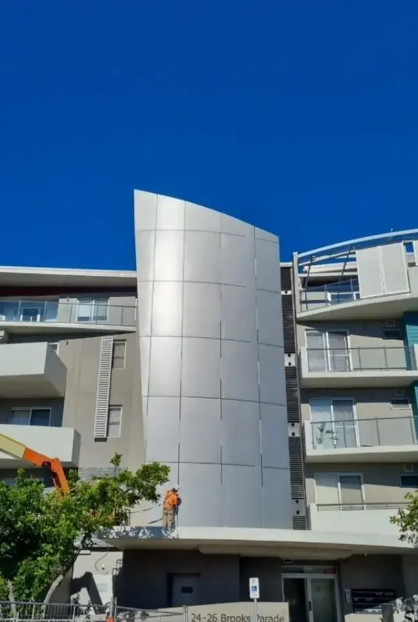 Completed Belmont recladding façade delivered by SCE Corp