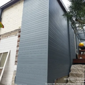 Completed residential landscaping and demolition works in Hunters Hill showing improved outdoor space and finished surfaces