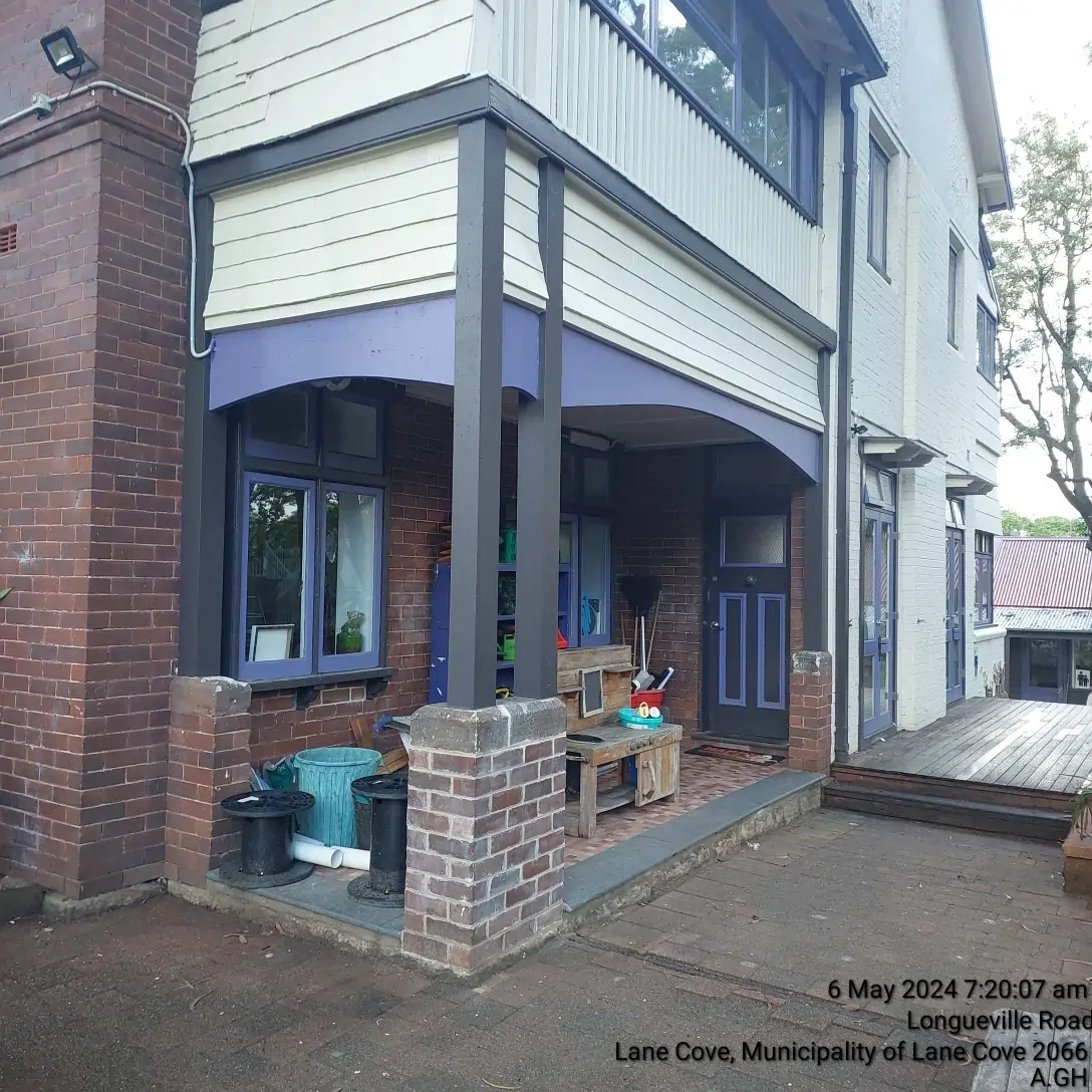 Completed column and brick-pier repair at a Lane Cove school